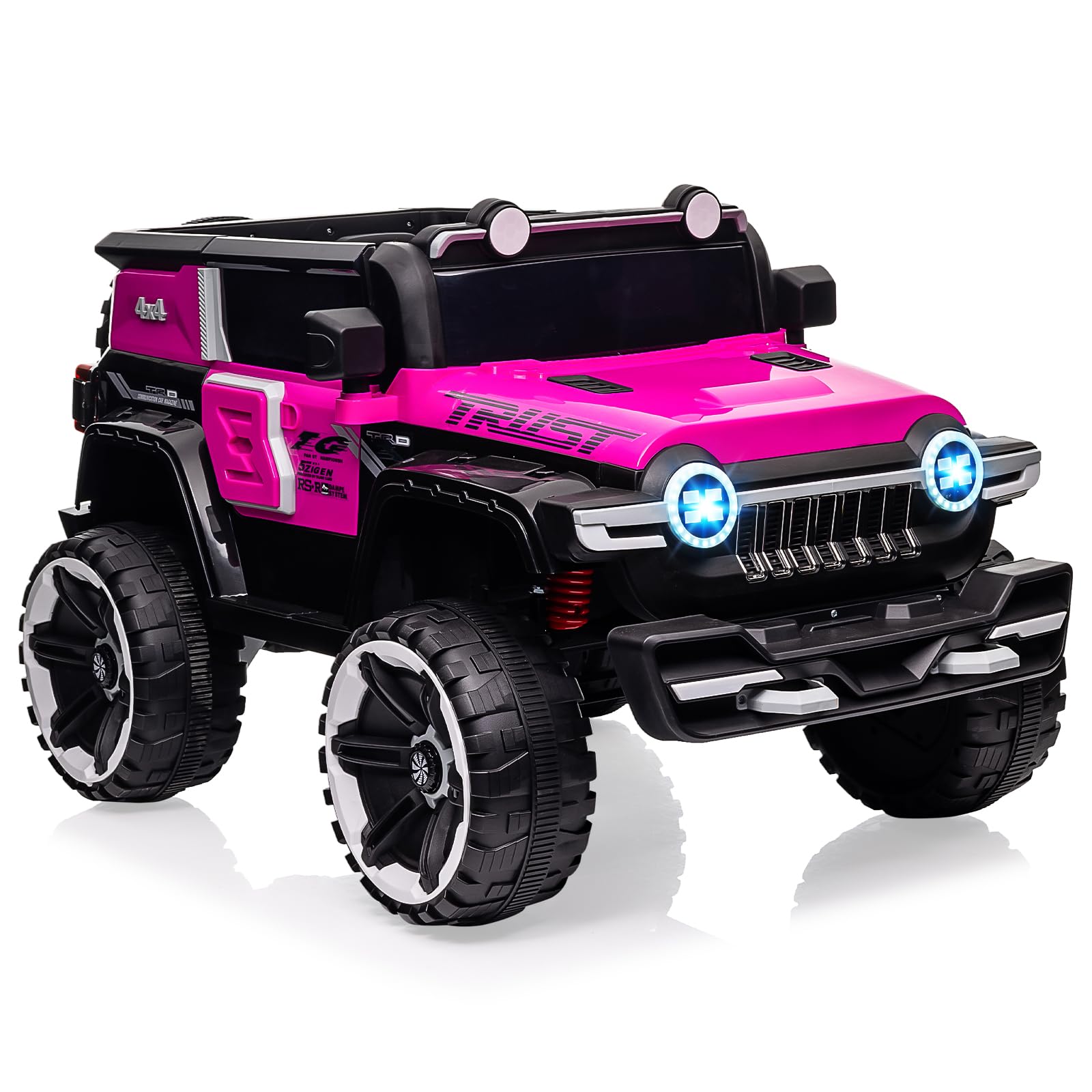 Garvee Ride - P Series: 12V 2-Seater Kids Ride On Car with Remote Control & Music - Pink