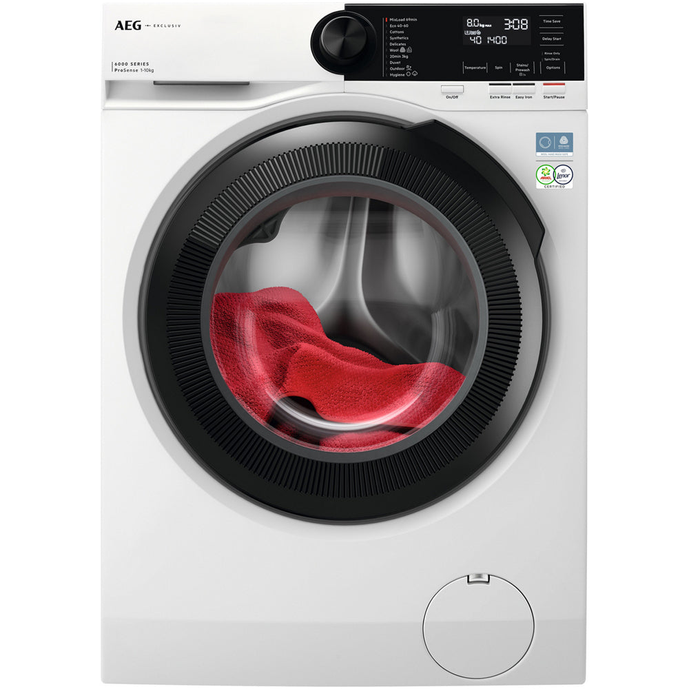 AEG LFR62144B 6000 Series ProSense 10kg 1400 Spin Freestanding Washing Machine White