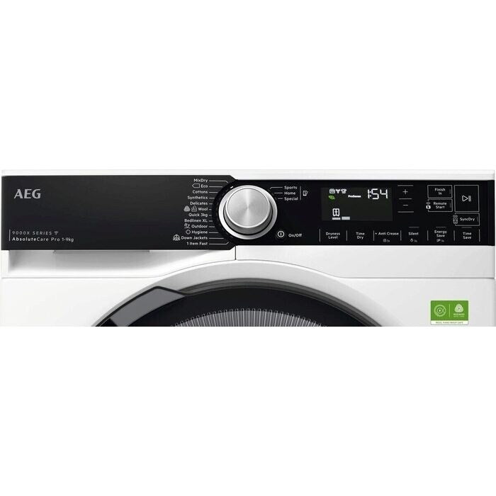 AEG TR959V6BC 9000X Series 9kg Heat Pump Tumble Dryer with 3DScan Technology