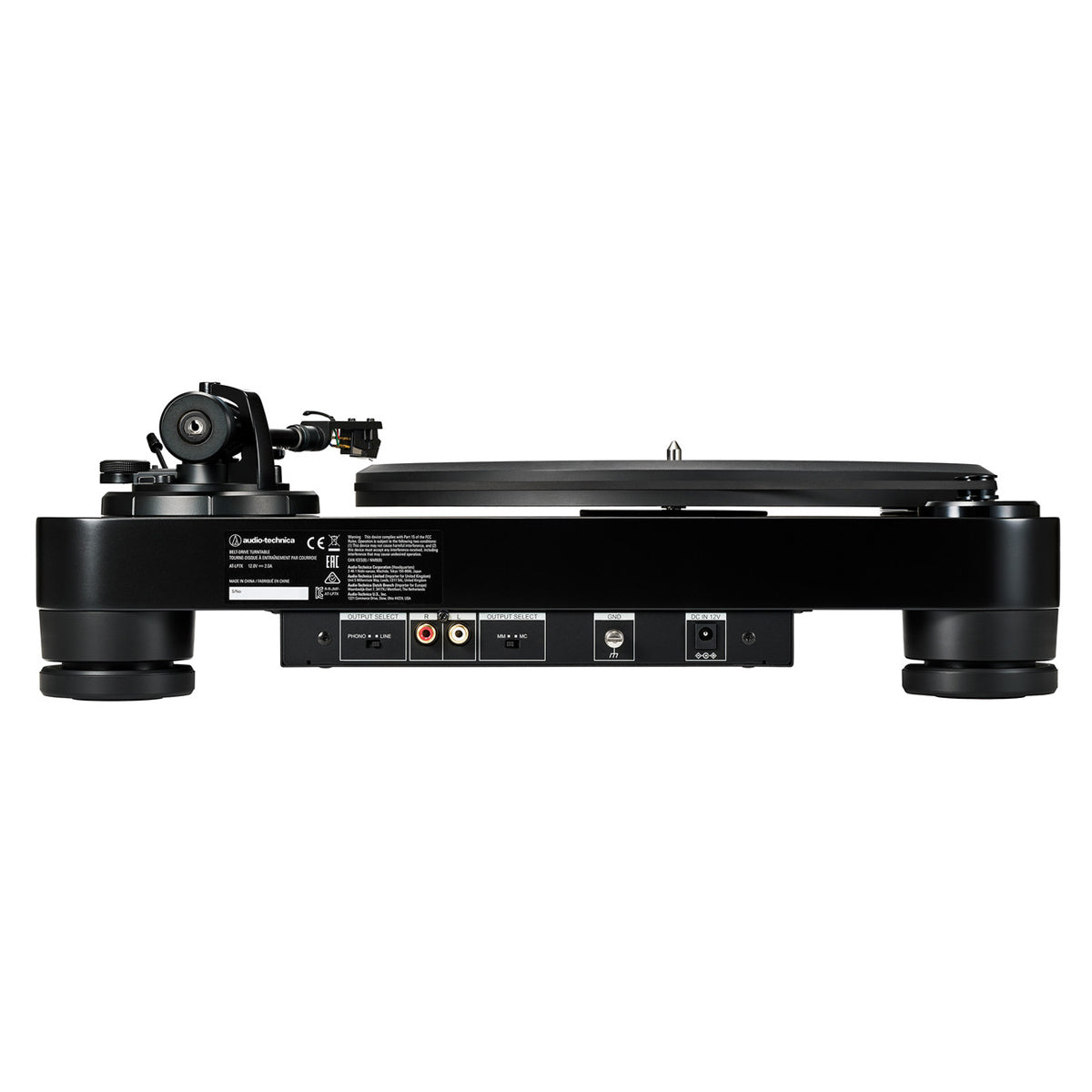 Audio Technica AT-LP7X Fully Manual Belt-Drive Turntable with Built-in Phono Pre-amp for MM/MC Cartridges - Black