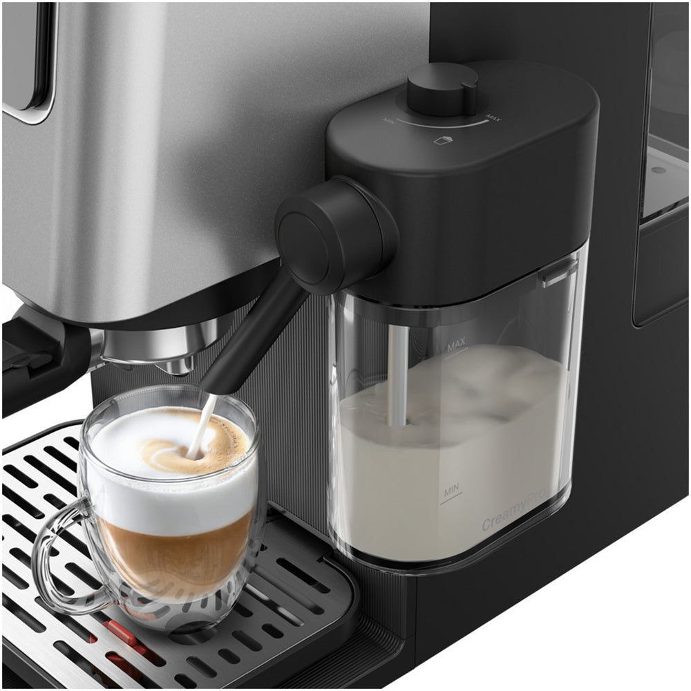 Beko CED7524X Espresso Machine with Integrated Grinder and Milk Cup Silver