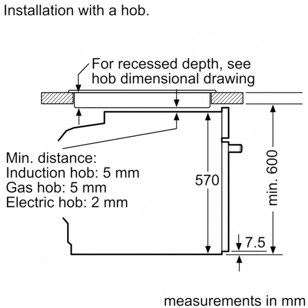 Bosch HQA574BB3B Series 4 71L Built-In Electric Single Pyrolytic Oven Black - A+ Rated