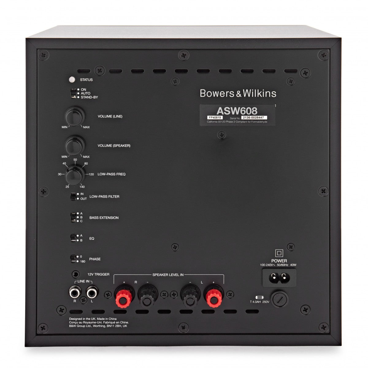 Bowers & Wilkins ASW608 Subwoofer Black