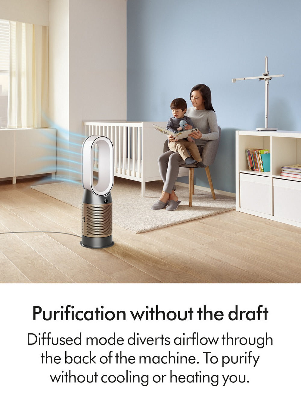 Dyson Purifier Hot+Cool HP2 De-NOx Purifying Fan Heater (HP12) - White/Gold