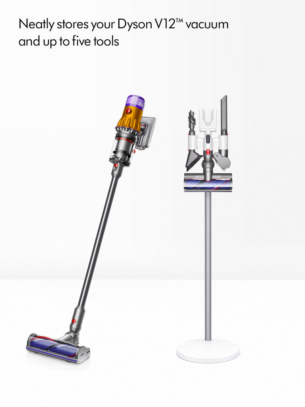 Dyson V12 Detect Slim Absolute Cordless Stick Vacuum Cleaner with Floor Dok Yellow Nickel V12-2023DOKKIT