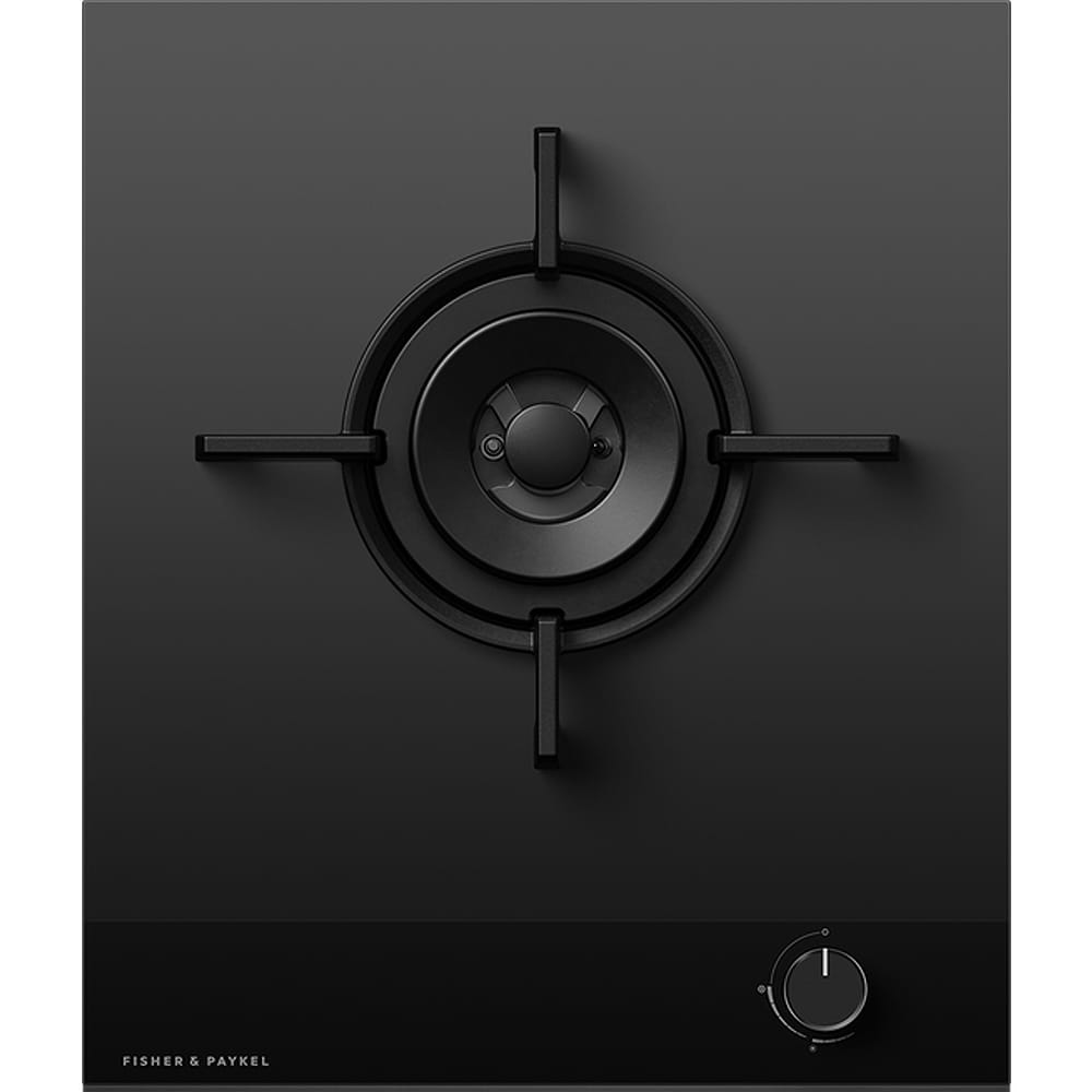 Fisher and Paykel CG451DNGGB4 Series 9 45cm 1 Burner Gas Hob Black