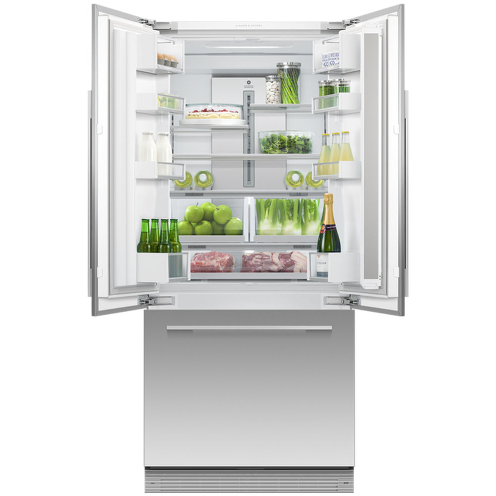 Fisher and Paykel RS80AU3 Integrated Plumbed-In American Fridge Freezer With Ice Maker