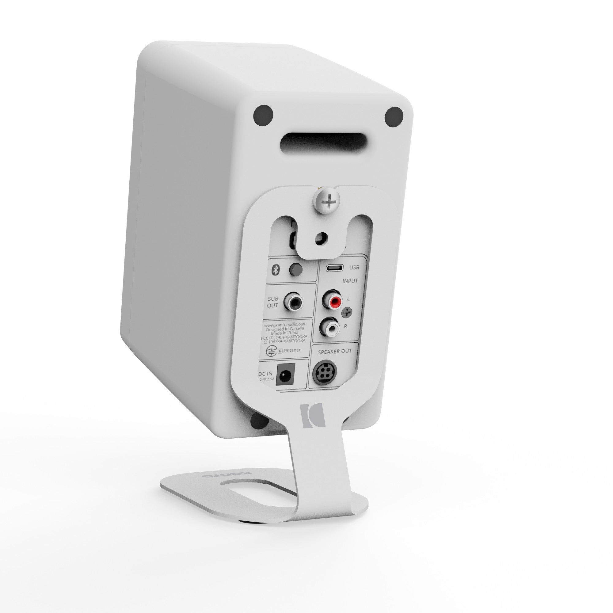 Kanto SU2 Rear-Mounted Desktop Stands for UKI and ORA Speakers White