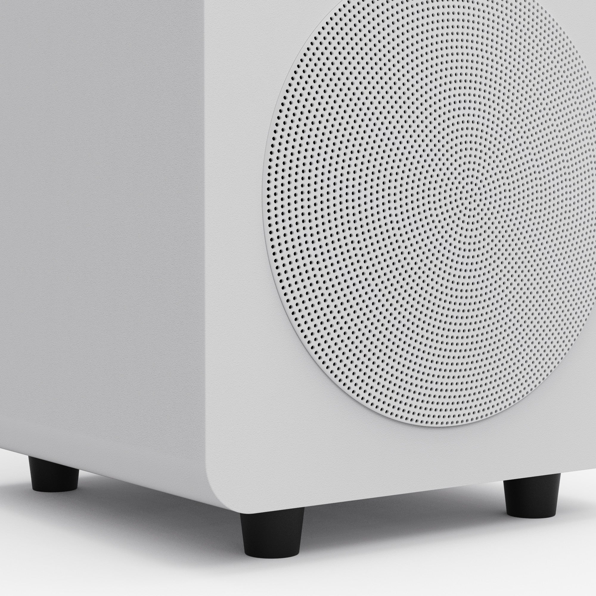Kanto SUB6 200W 6 Inch Vinyl Subwoofer - Matte White with White Grill