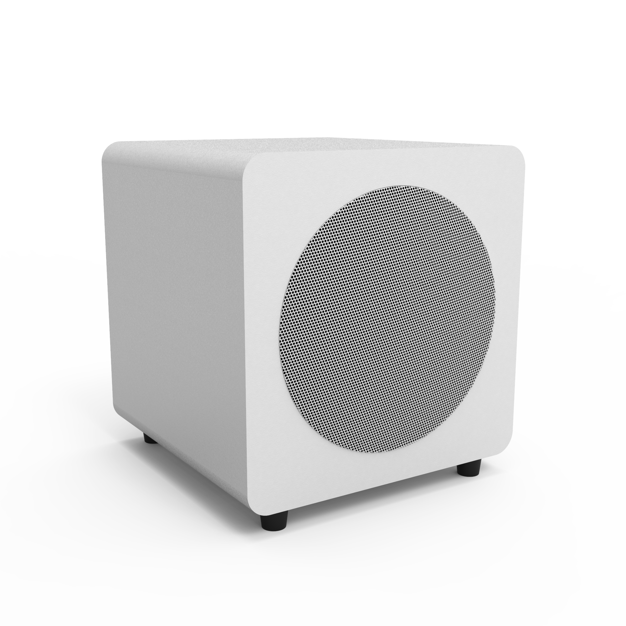 Kanto SUB8 Vinyl Subwoofer Matte White with White Grill