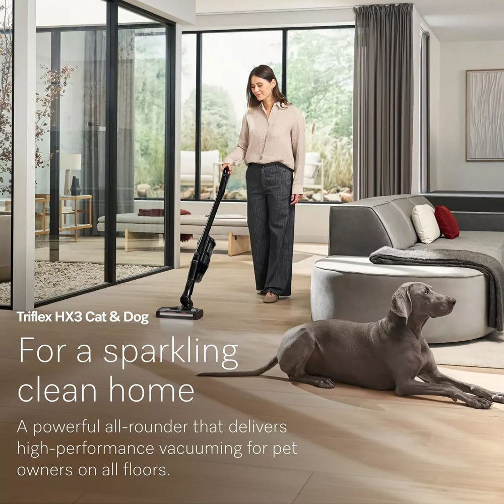 Miele Triflex HX3 Cat & Dog Cordless Stick Vacuum Cleaner - Obsidian Black
