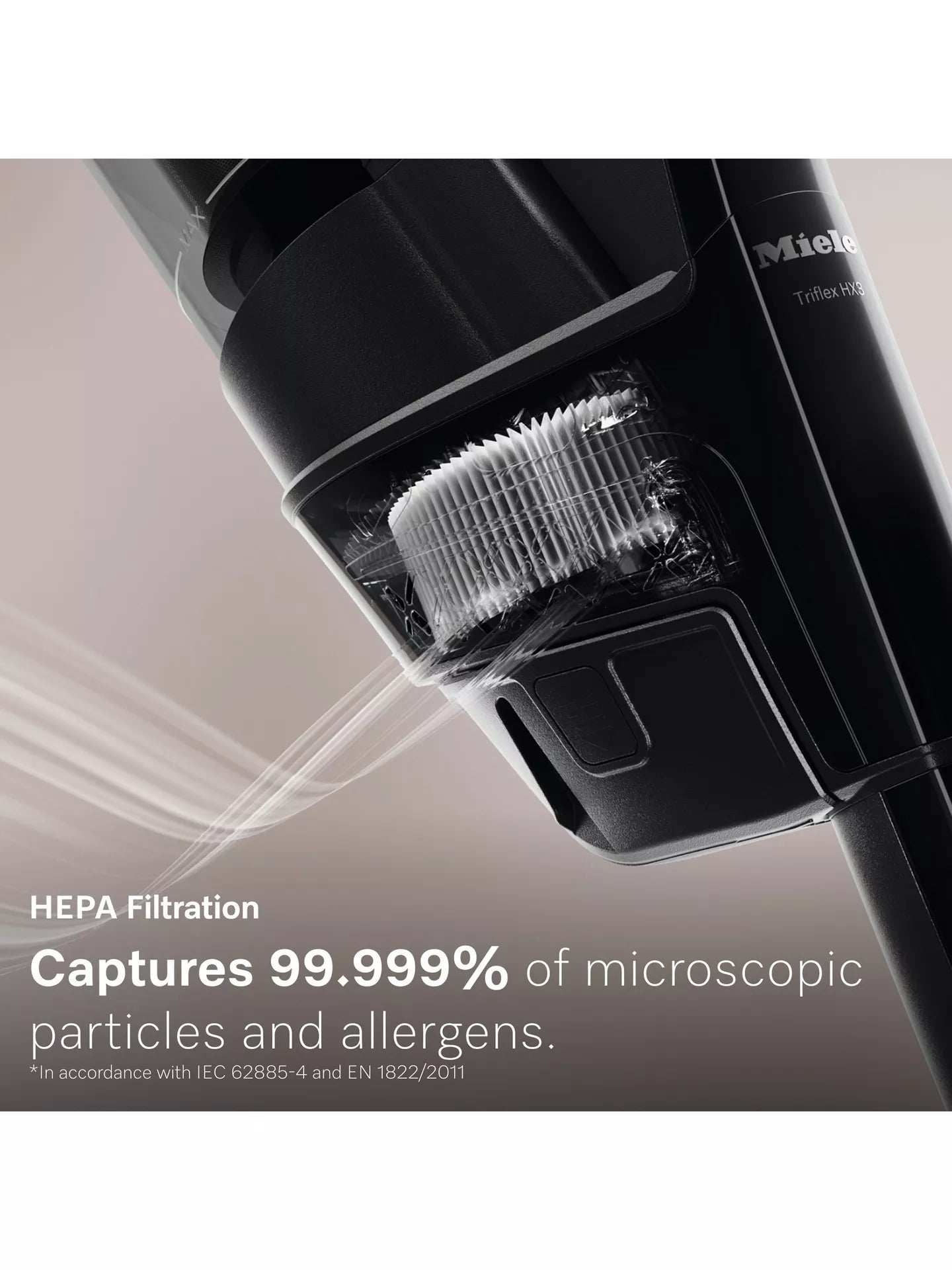 Miele Triflex HX3 Plus Cordless Stick Vacuum Cleaner up to 140 Minutes Run Time - Titanium Pearl
