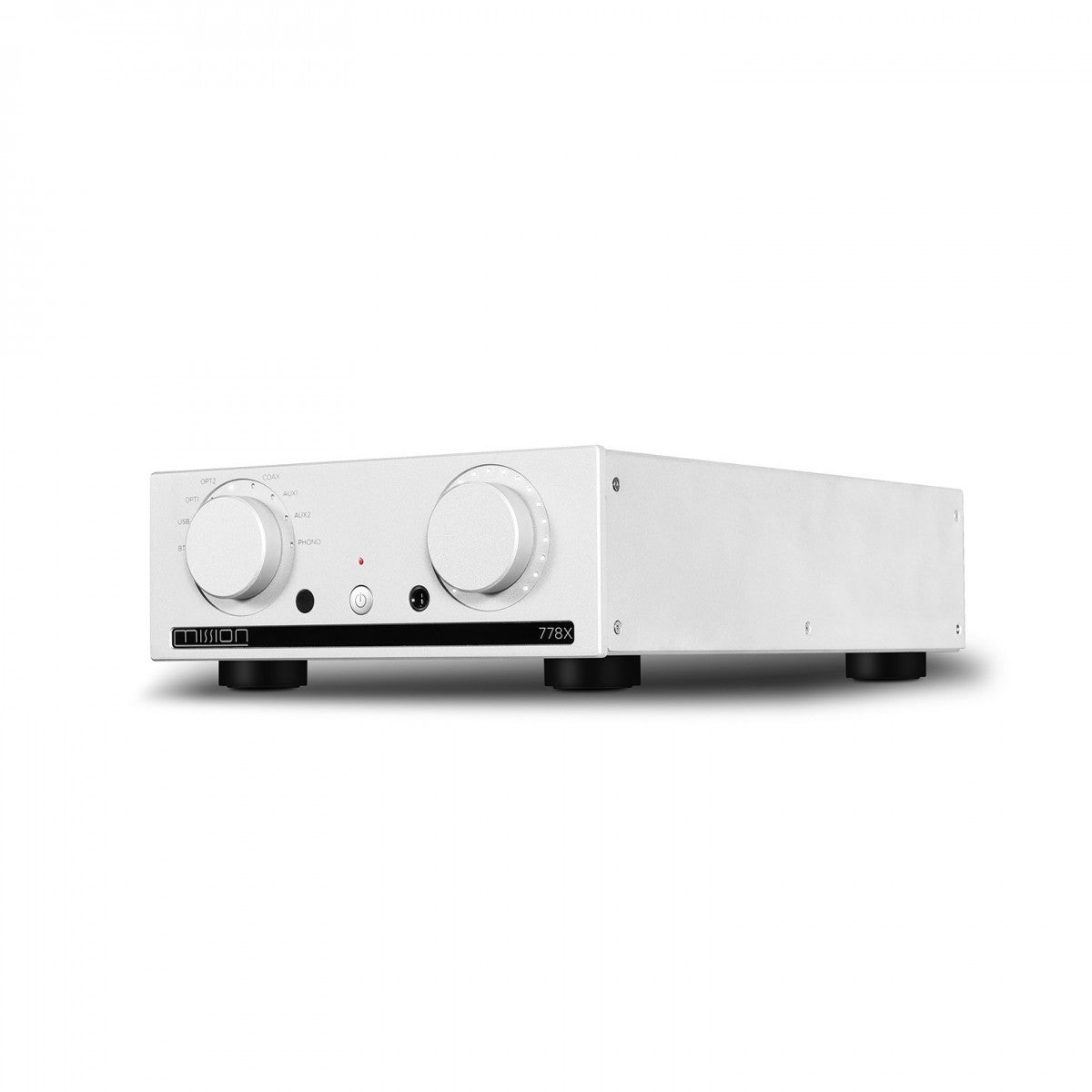 Mission 778X Integrated Amplifier Silver with LX-2 MKII Bookshelf Speakers White Pair HiFi Package