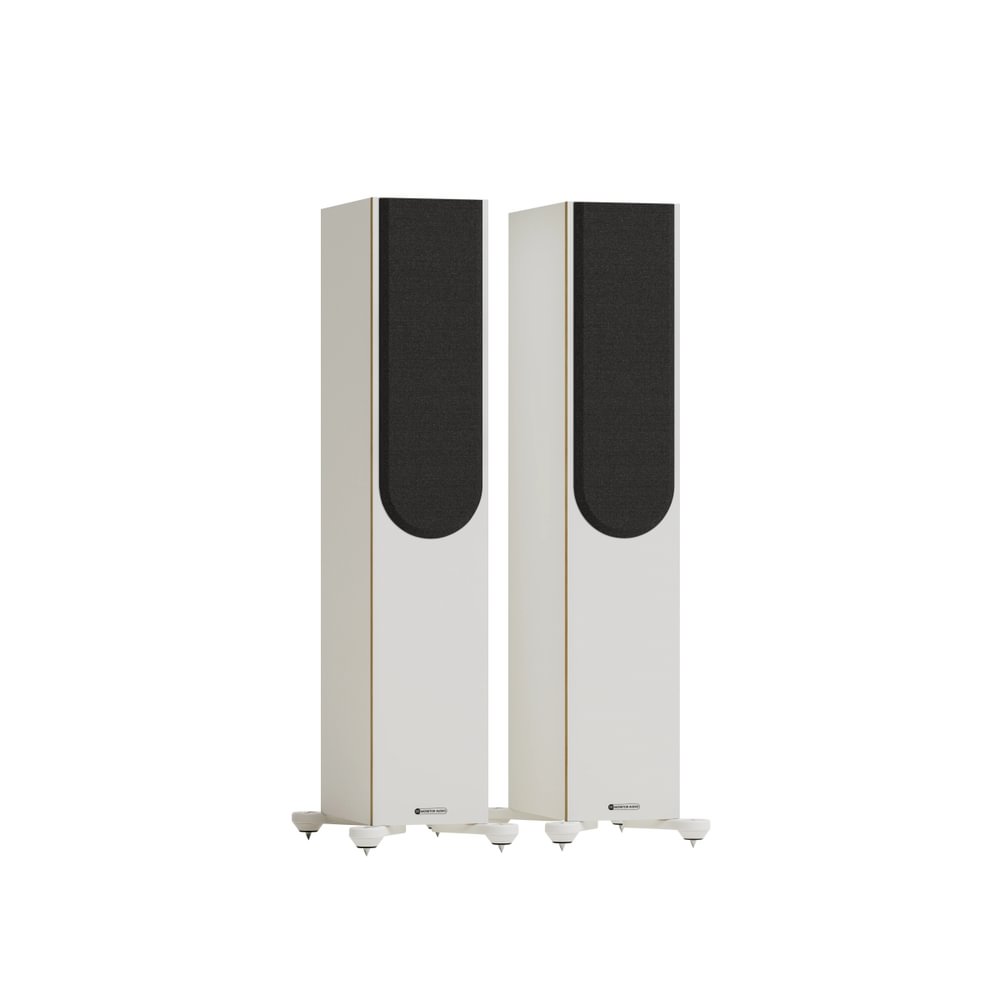 Mission 778X Integrated Amplifier Silver with Monitor Audio Bronze 300 7G Floorstanding Speakers White Pair HiFi Package