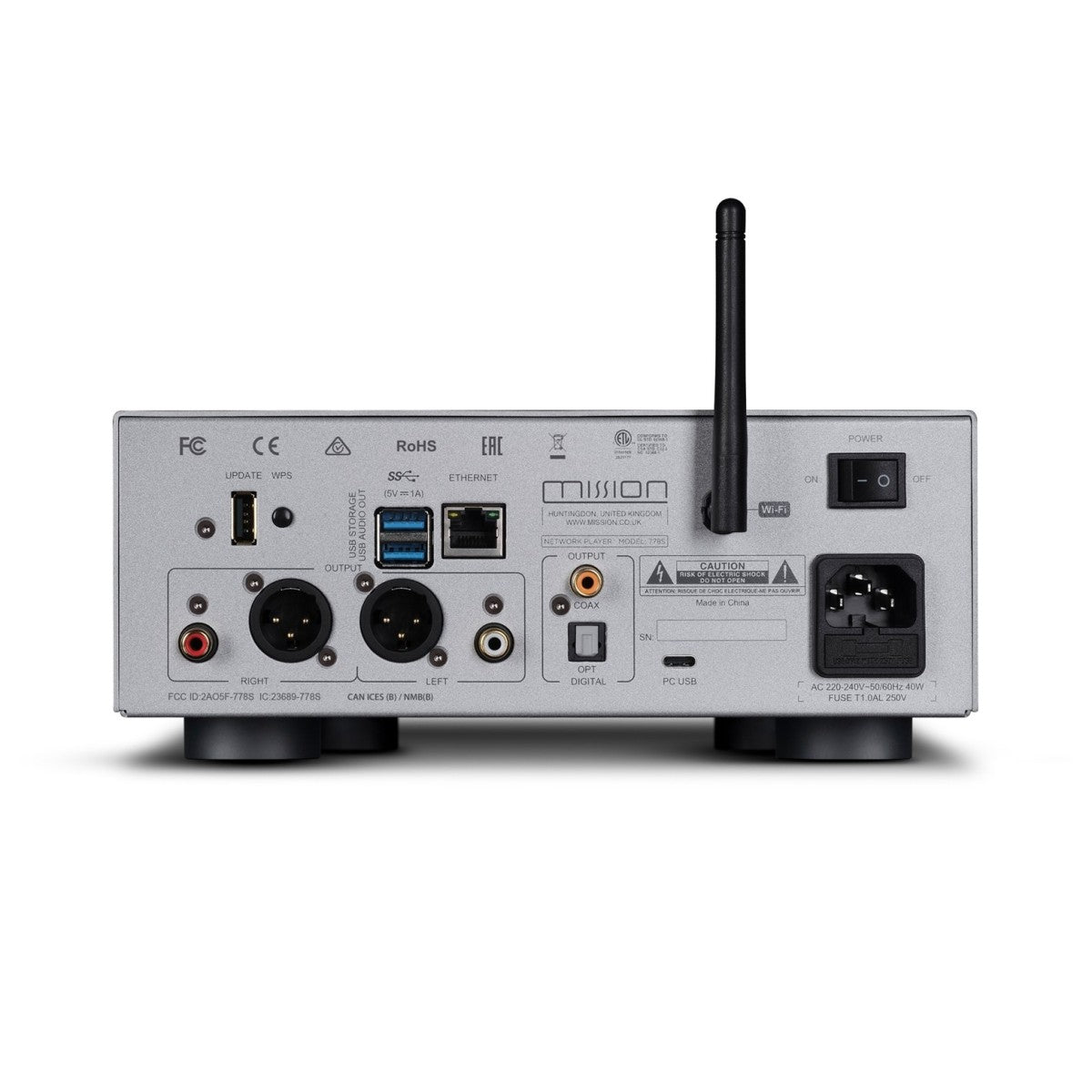 Mission 778X Stereo Amplifier with 778S Streamer and 778CDT CD Transport Bundle - Silver