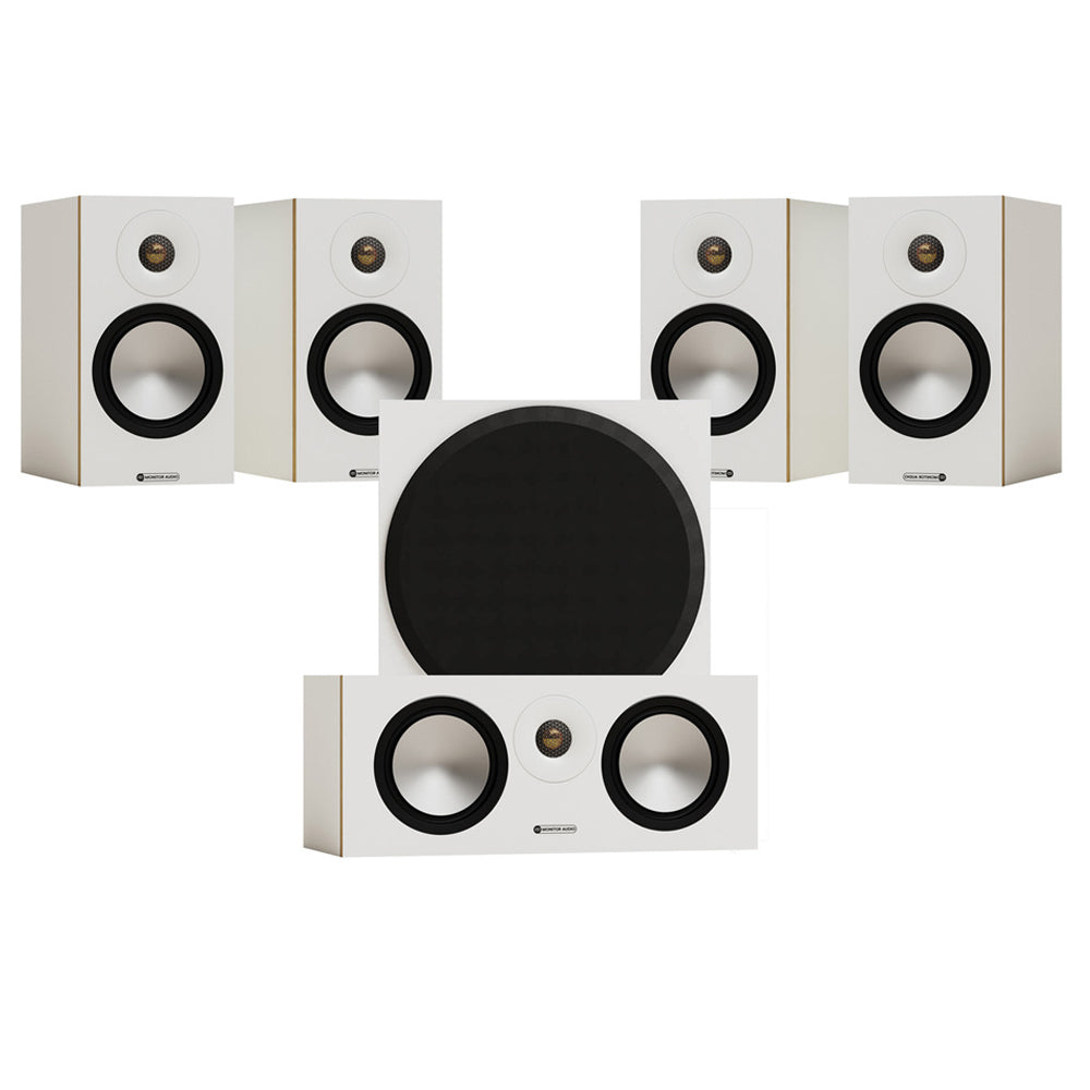 Monitor Audio Bronze 50 7G 5.1 Home Cinema Speaker Package – White