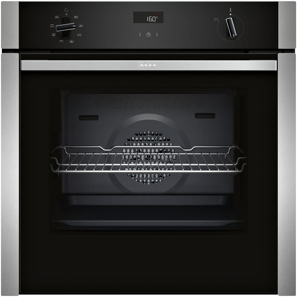 Neff B4ACF1AN3B N50 Slide and Hide Built In Catalytic Single Electric Oven in Stainless Steel