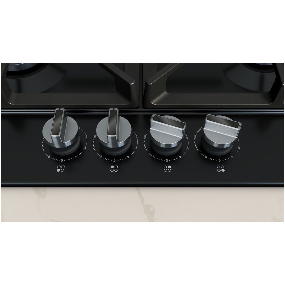 Neff T26CIP8S0 N70 Flame Select 60cm Black Enamel Gas Hob