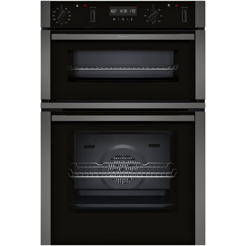 Neff U2ACH7AG7B N50 Built in Self Cleaning Electric Double Oven Graphite