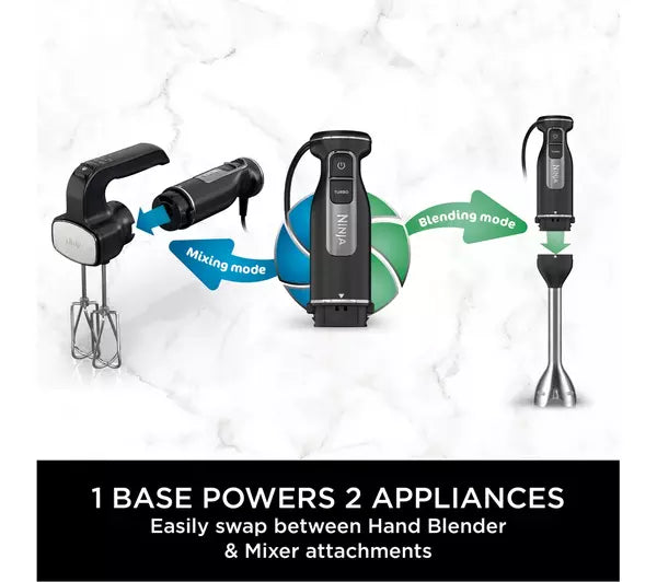 Ninja CI090UK Foodi 2-in-1 Hand Blender & Mixer Black