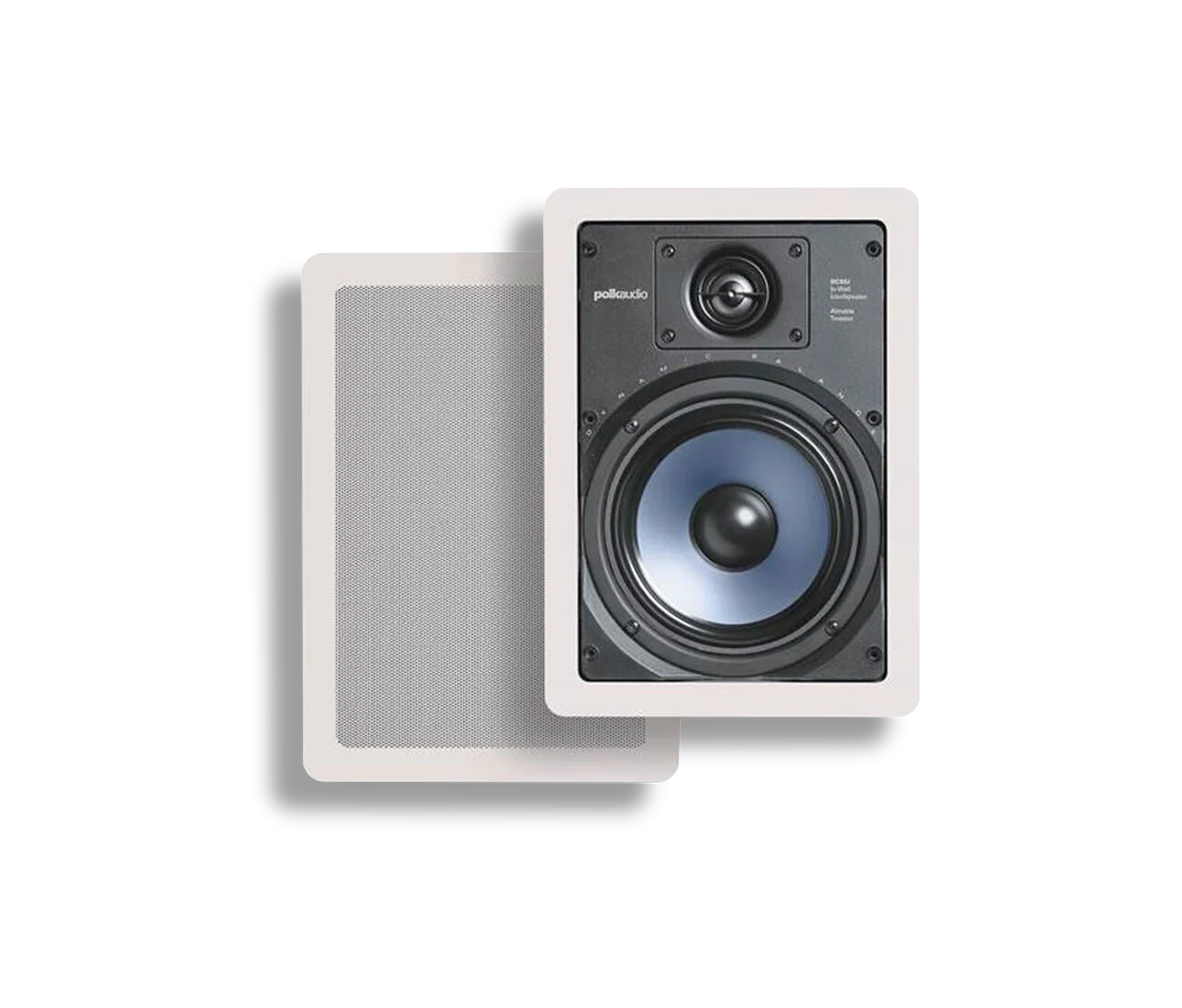 Polk RC65I High-Quality In-Ceiling Stereo Speakers Pair with 6.5 inch Drivers white