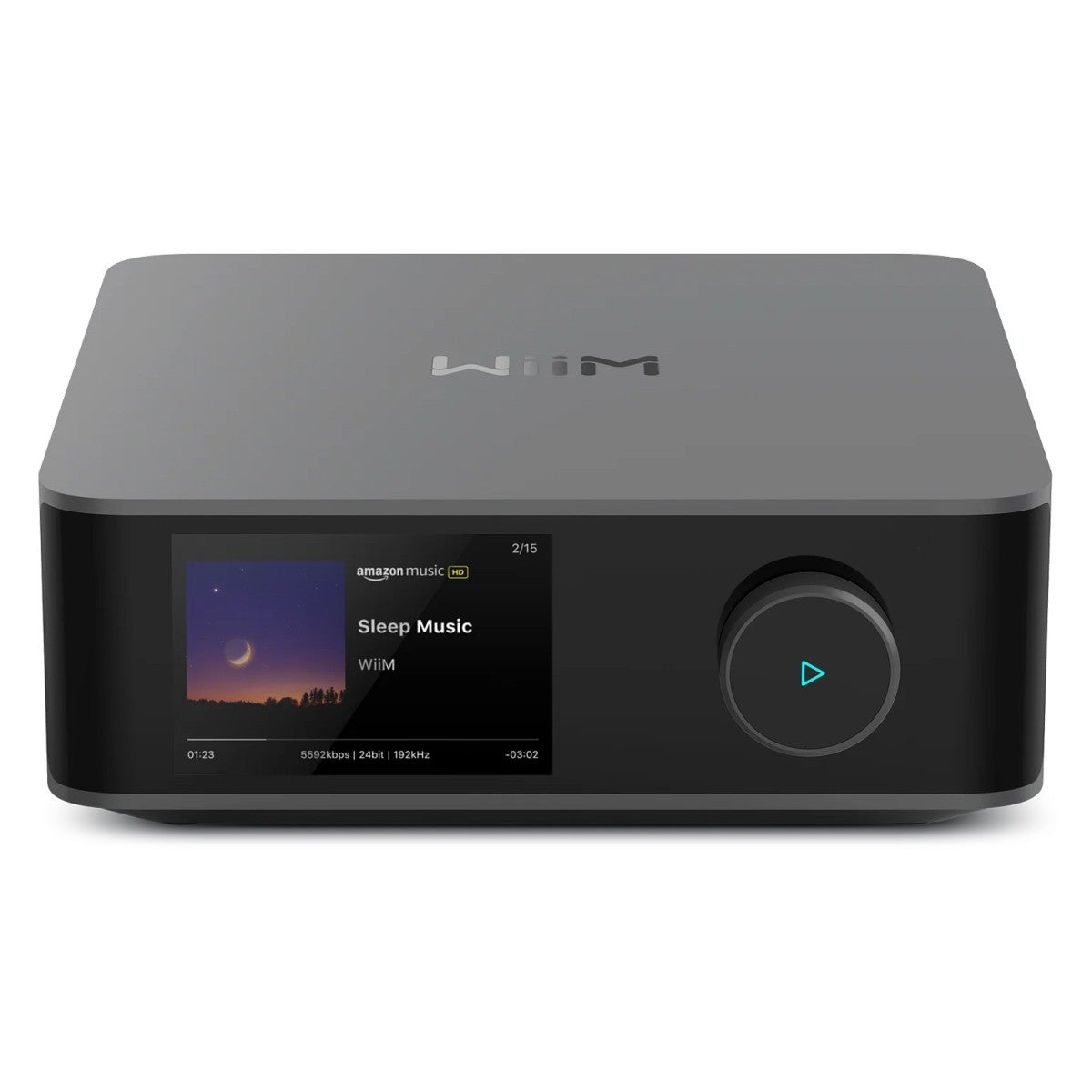 WiiM Amp Ultra Streaming Amplifier Space Grey with Acoustic Energy AE300 MKII Bookshelf Speakers Black