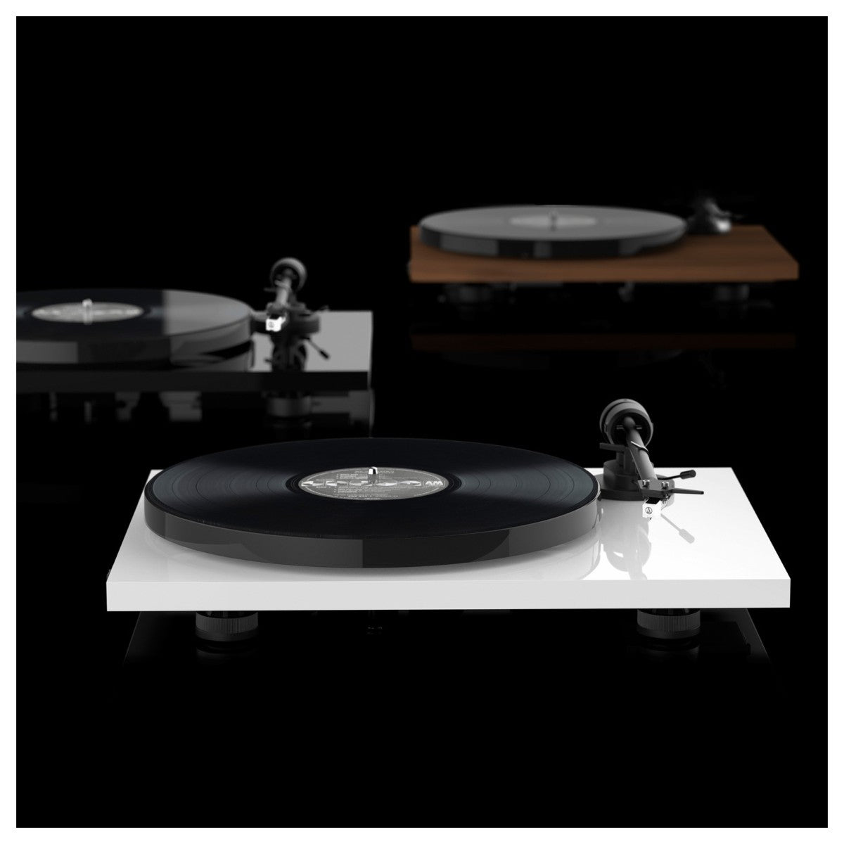 Pro-Ject E1 Phono Belt Driven Turntable with Built-in Phono Preamp - White