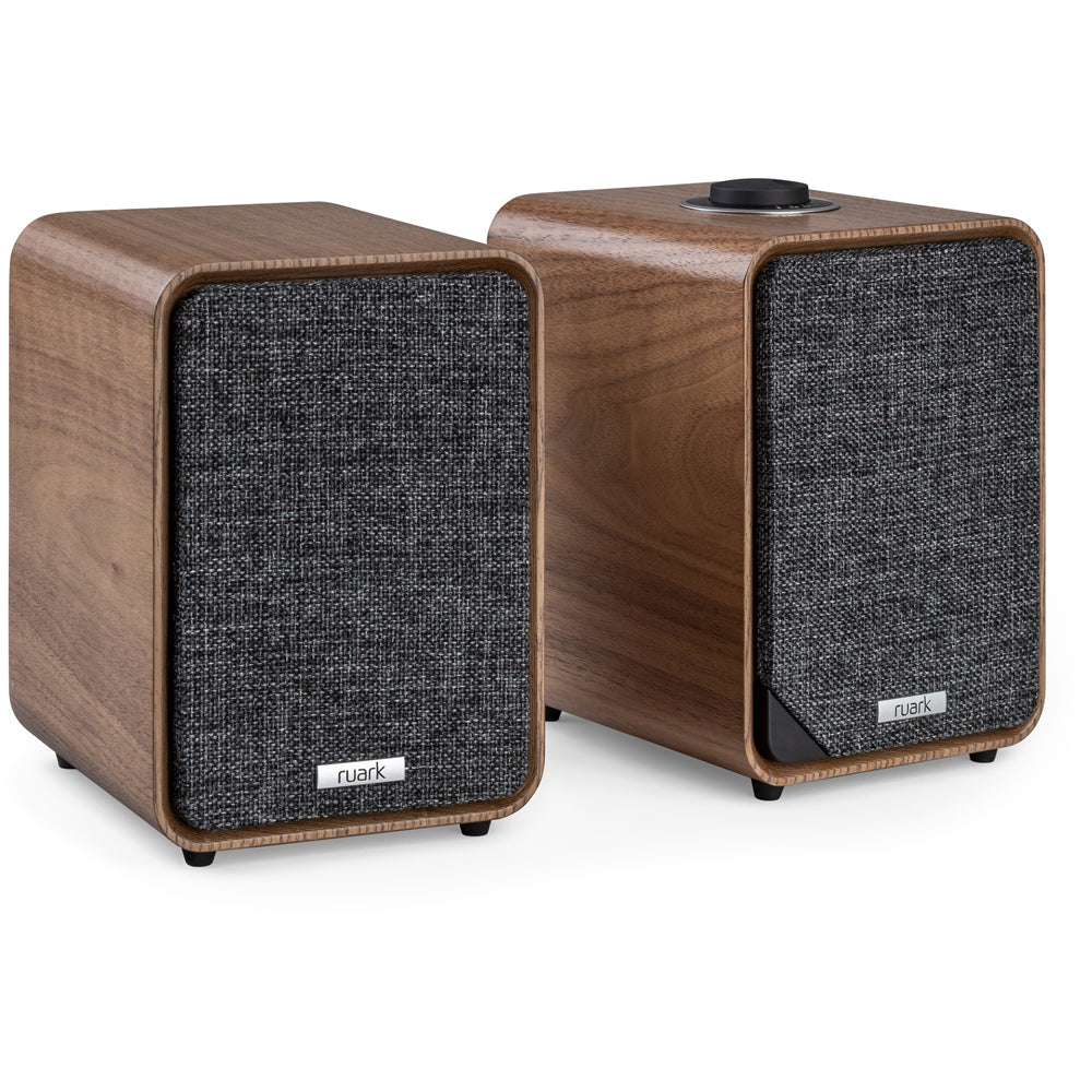 Pro-Ject T1 EVO Standard Turntable and Ruark MR1 MK3 Active Bluetooth Speakers with Built-in MM Phono Preamp Walnut