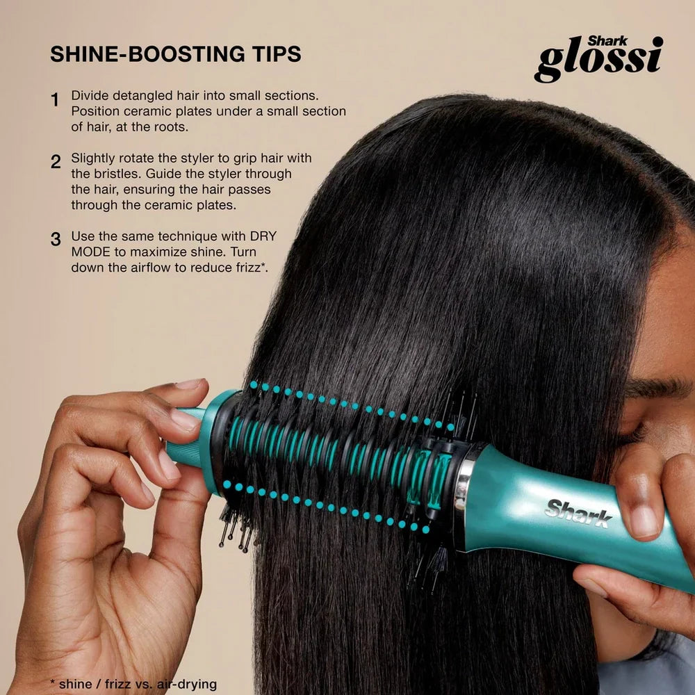 Shark Glossi HT302UKTL 2-in-1 Hot Tool and Air Glosser Juniper