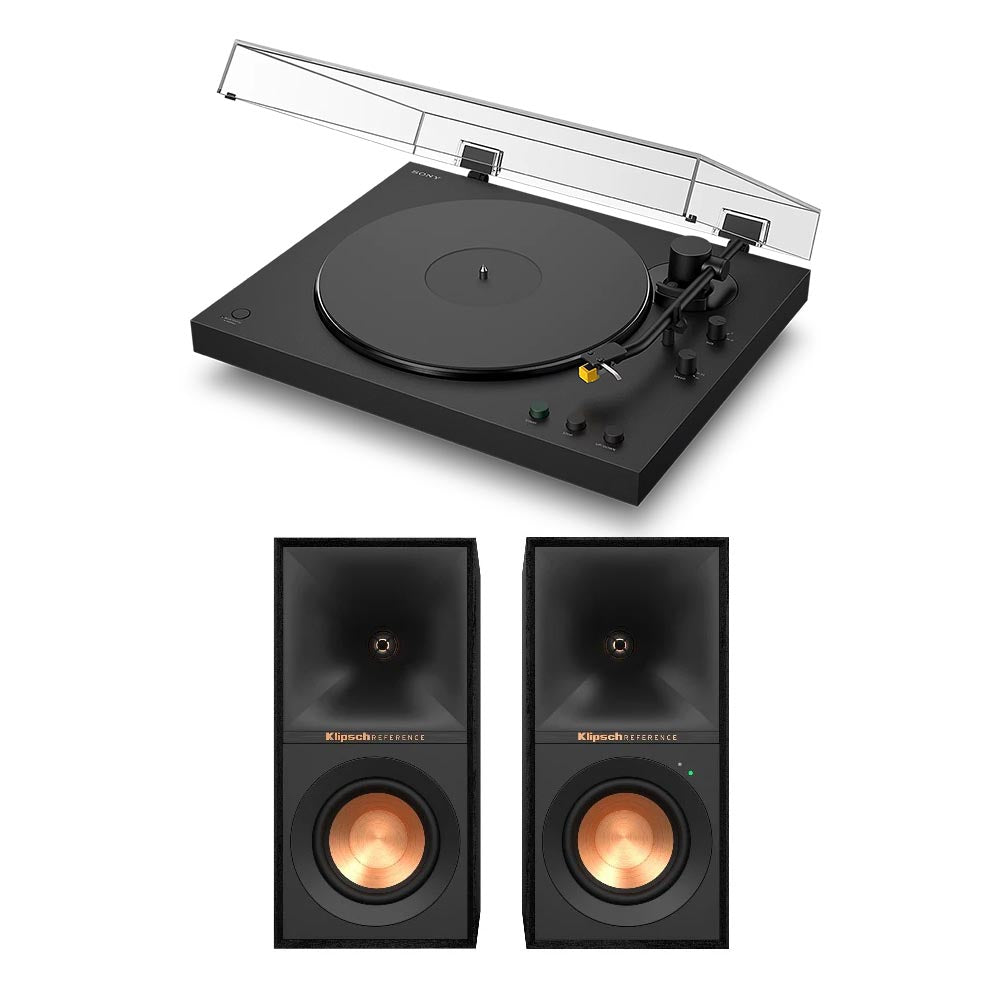 Sony PSLX5BT Fully Automatic Bluetooth Turntable With Klipsch R-40PM Powerd Bluetooth Speakers Hi-Fi Package