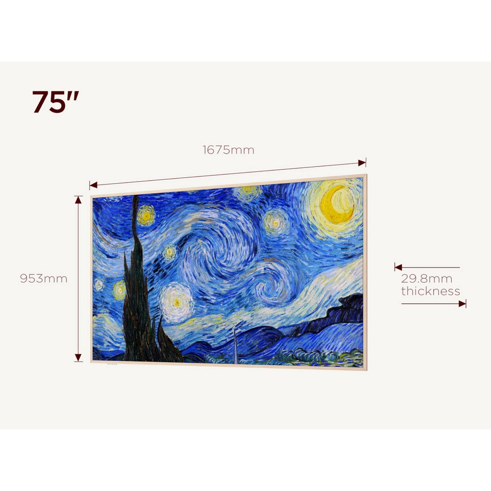 TCL 75A300W-UK 75 Inch NXTVISION A300W 4K Ultra HD QLED PRO HDR Google Frame TV
