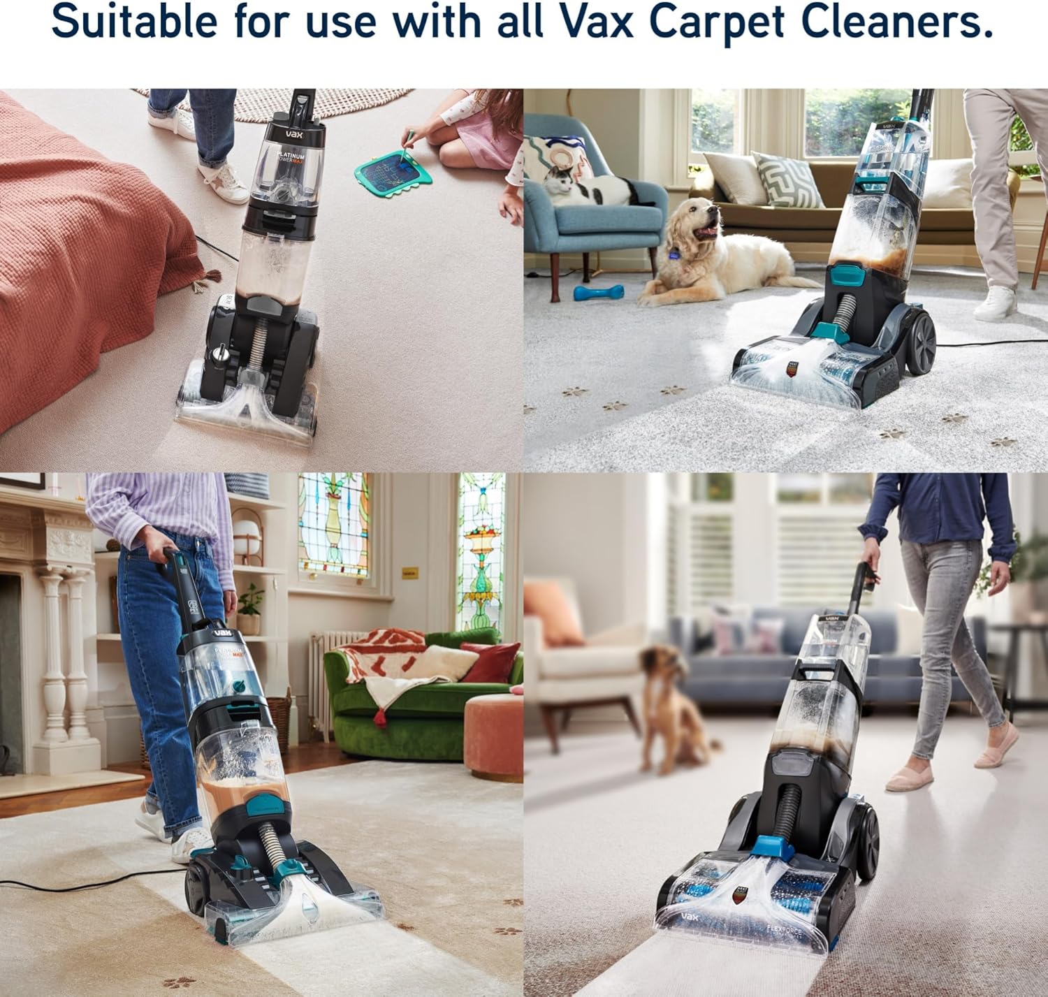 Vax Original Carpet Cleaning Solution 1.5L Rose Burst Scent - White 1-9-142055
