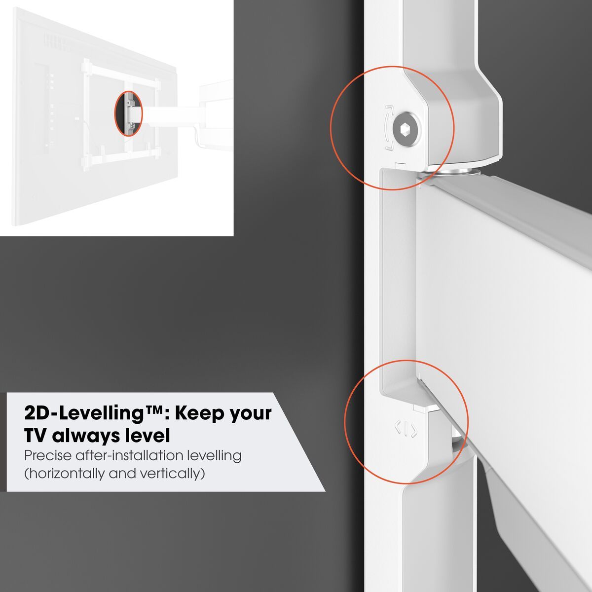 Vogels Elite TVM 5645 Full-Motion TV Wall Mount White