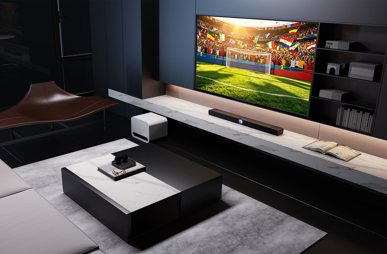 WiiM Bar 3.0.2 Dolby Atmos and DTS:X Soundbar with Touchscreen Display - Gloss Black
