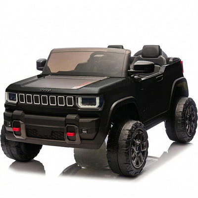 Garvee 24V 2-Seater Electric Ride-On Truck for Kids Ages 3-8 – Licensed 4WD Battery Car with Parental Remote, 3 Speed Options, Wireless Connection Music, LED Lights, Gradual Start – Ideal Gift – Black