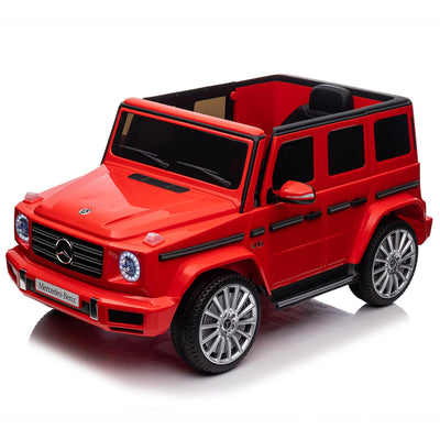 Garvee 12V Kids Ride On Car, Licensed Mercedes-Benz G500 Electric Vehicles w/Parent Remote Control, 4xSpring Suspension, 3 Speeds, Rocking, LED Lights, Battery Powered Ride on Toy for Boys Girls, Red