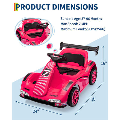 Garvee Kids Go Kart Ride On Drift Kart Dual Motors Battery Powered Outdoor Racing Toy Boys Girls 2 Mph