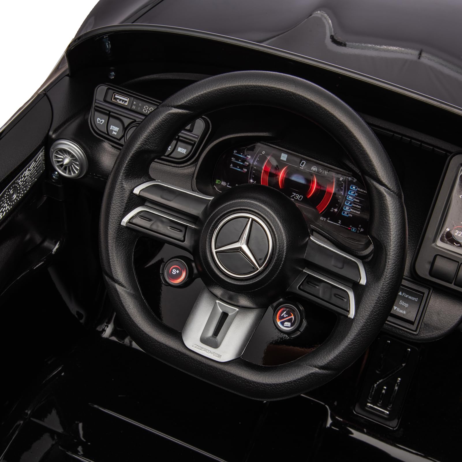 Garvee 12V Mercedes-Benz SL63 Ride-On Car: Remote Control, 2x35W Motors, 3-8 MPH, LED Lights, MP3, USB, Bluetooth, for Ages 3-7