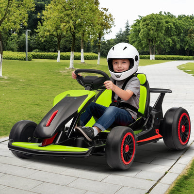 Garvee Ride - G Series: 6+,24V Drift Kart with 2X200W Strong Motor, 7AH Big Battery, Electric Pedals, Electric Go Kart Outdoor Race Toy - Green