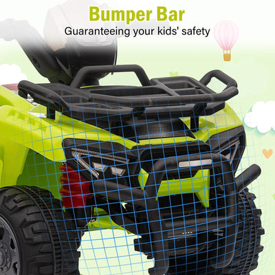 Garvee Kids ATV 4 Wheeler 6V Ride On Toy Car for Toddlers 18-48 Months with Music Green, 27.5"L x 16.5"W x 17.7"H
