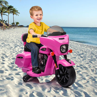 Garvee Ride - B Series: 6V Ride-On Motorcycle for Kids, Electric Dirt Bike with USB, Music, Headlight - Pink
