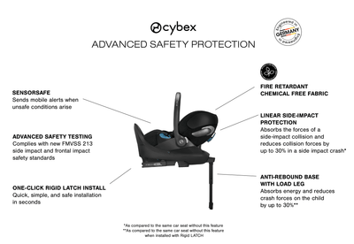 CYBEX Cloud T Comfort Extend Infant Car Seat with SensorSafe
