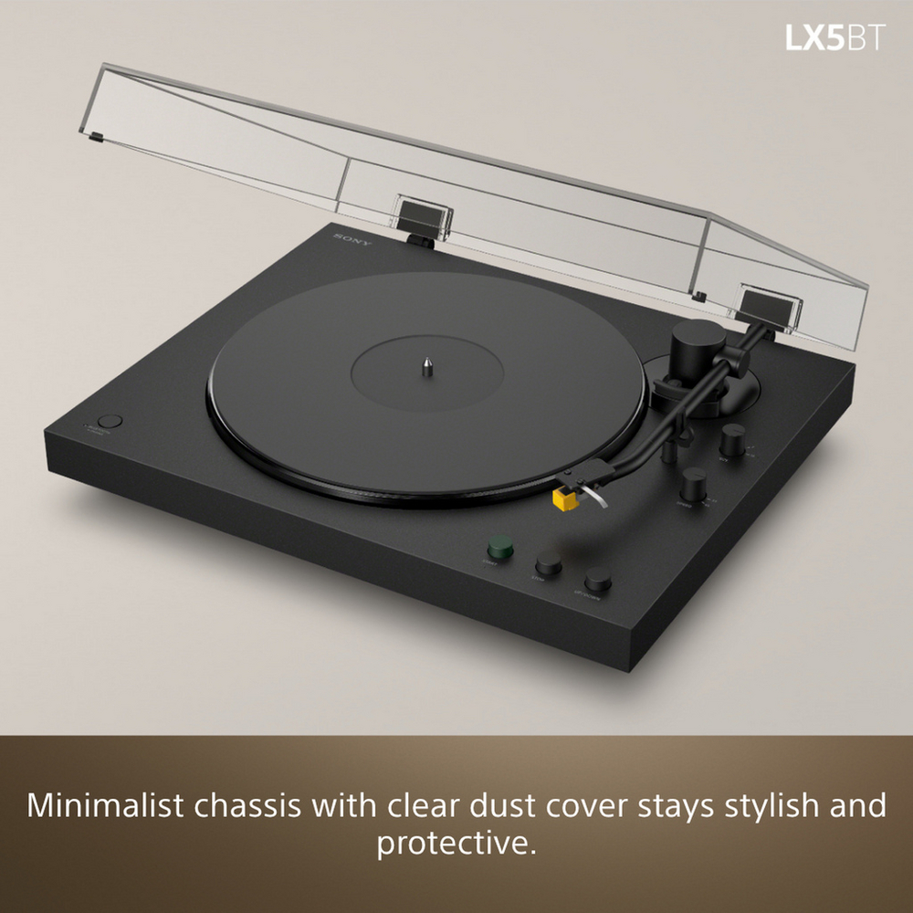 Sony PS-LX5BT Wireless Bluetooth Turntable with Bowers & Wilkins PX7 S3 Wireless Over-Ear Headphones