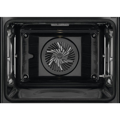 AEG 5000 Series GA5PB501AB Surround Cook with Steam Bake Electric Single Built In Oven with Retractable Dials Black