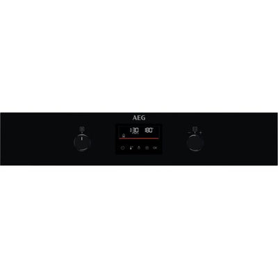 AEG 6000 Series BEB335061B Surround Cook Electric Single Built in Oven with Retractable Dials in Black