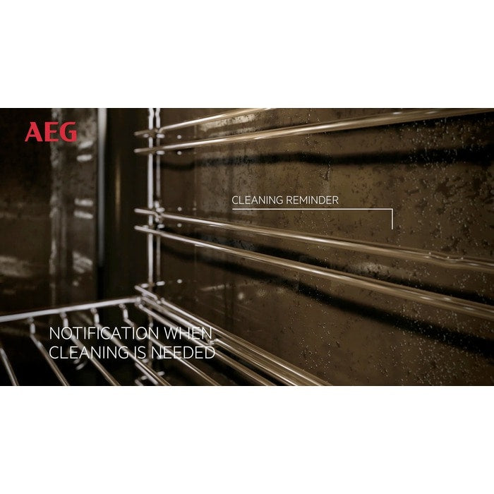 AEG 6000 Series BPS355061M Steam Bake Electric Single Built in Oven with Retractable Dials in Stainless Steel