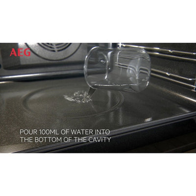 AEG 6000 Series BPS555060W Steam Bake Electric Single Built In Oven with Retractable Dials in White