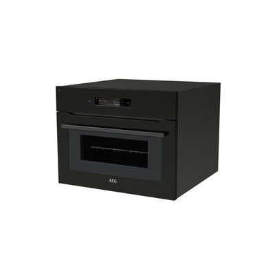 AEG 9000 Series TK9NK821T Compact Built in Microwave Combination Oven Black