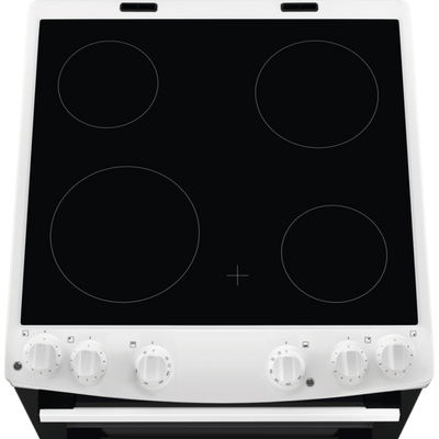 AEG CCX6501ACW Freestanding Electric Cooker Double Oven with Ceramic Hob White