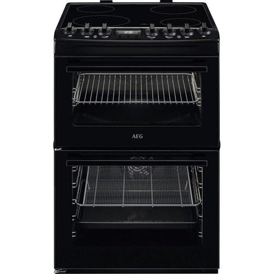 AEG CCX6740ACB 6000 Sreries Steam Bake 60cm Freestanding Electric Cooker with Ceramic Hob in Black